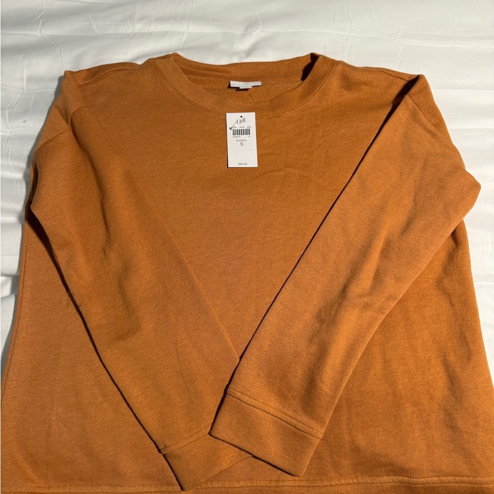 J Jill Orange Crewneck Sweatshirt